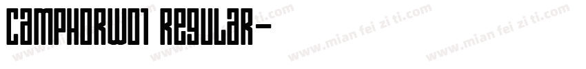 CamphorW01 Regular字体转换